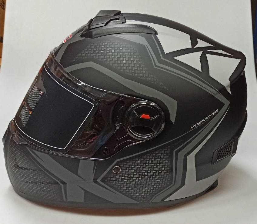 

Мотошлем с очками чорный с серым Scorpion матовый., Серый