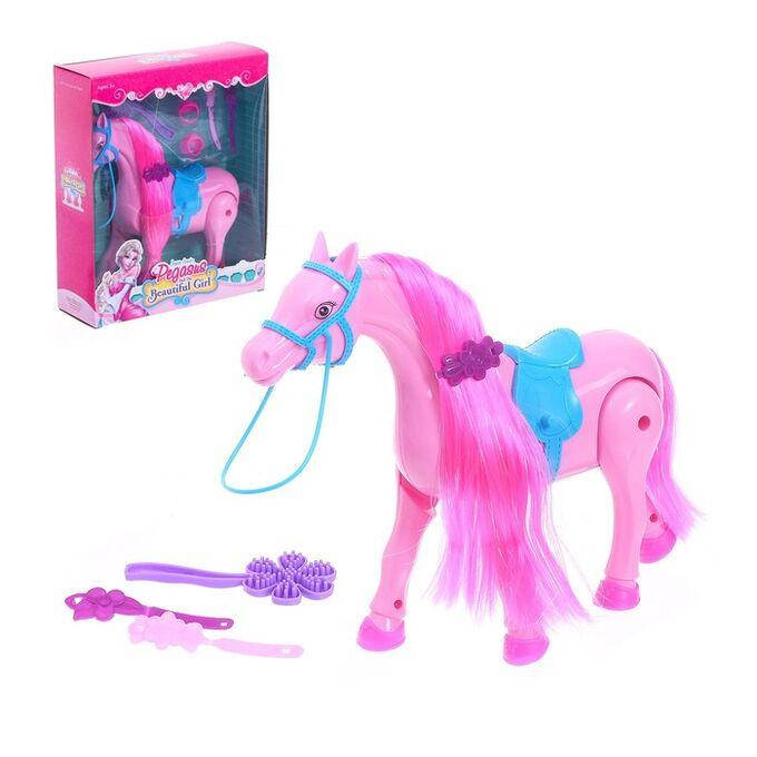 

Лошадка для девочек 686-775, ходит, Розовый