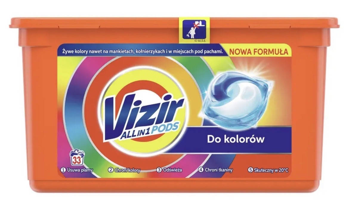 

Гель-капсулы для стирки Vizir Color 33шт