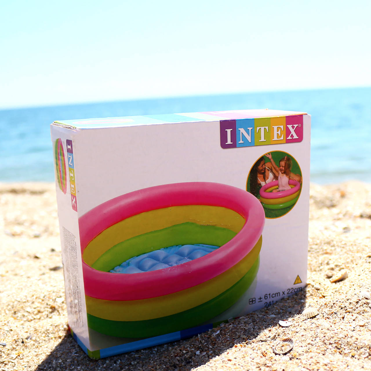 

Бассейн детский Intex 57107 Радуга 61х22см, 33л, от 1 до 3р., Разные цвета