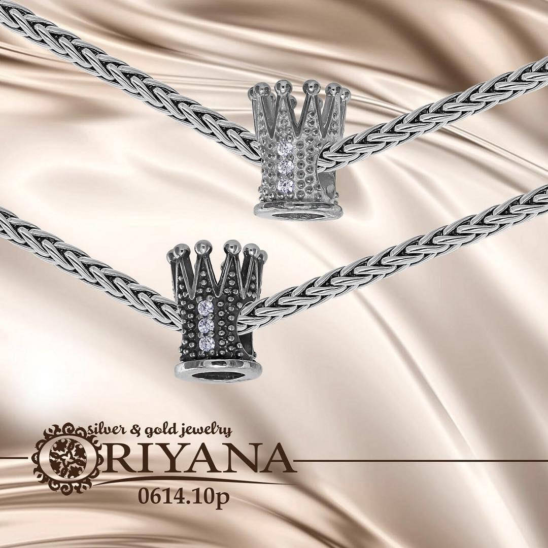 

Серебряные подвески бусины шармы для браслетов Пандора Pandora 925 пробы *корона*