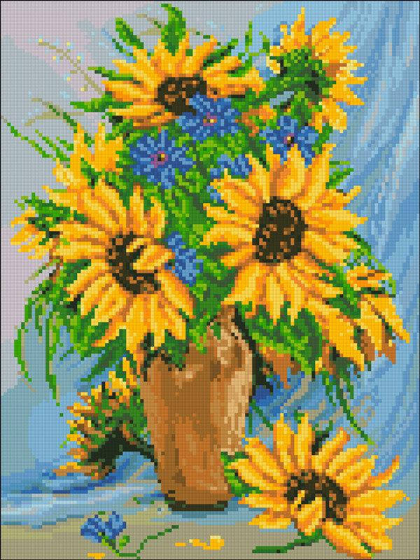 

Алмазная вышивка 30х40 Солнечный букет АМС-119
