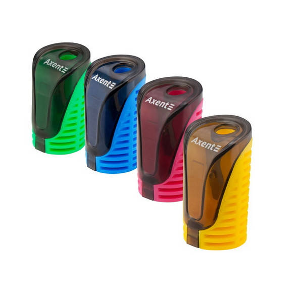

Точилка для карандашей "Axent" Skyfall 1156-A, одинарная пластиковая, с контейнером, Разные цвета