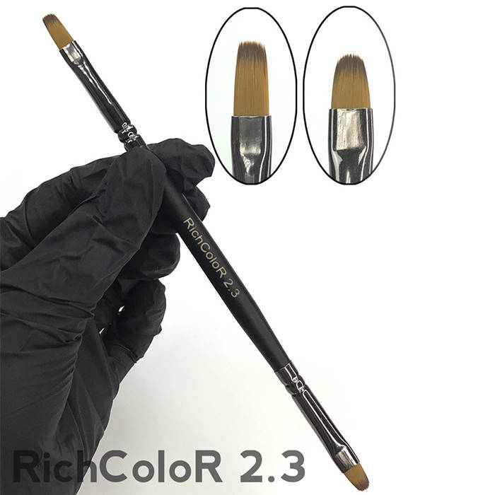 

Кисть для геля двусторонняя овальная RichСolor №2.3, нейлон