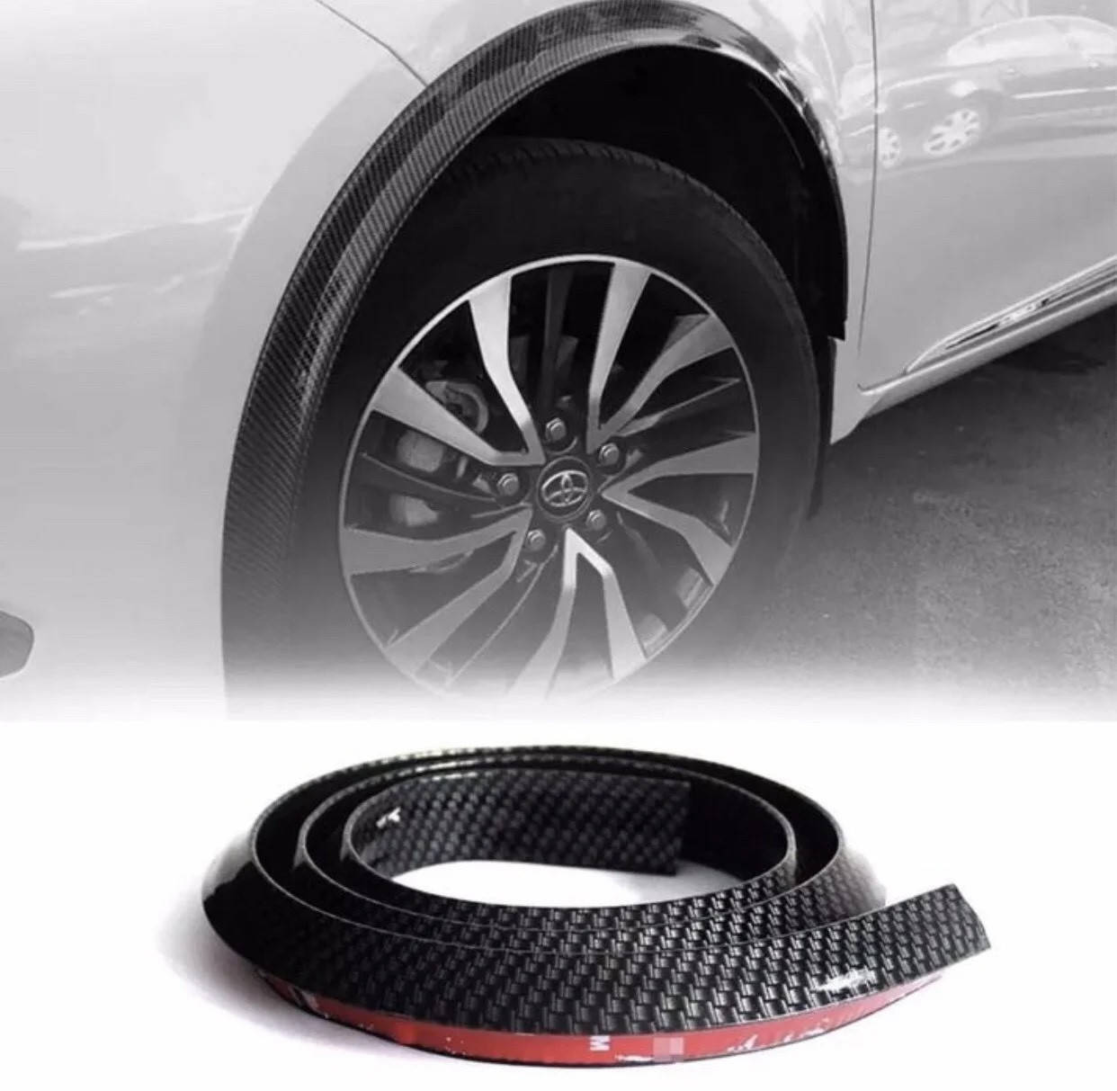 

Молдинг накладки на колесные арки автомобиля Samurai Carbon 4D 1.5м ( 4шт,3м скотч)