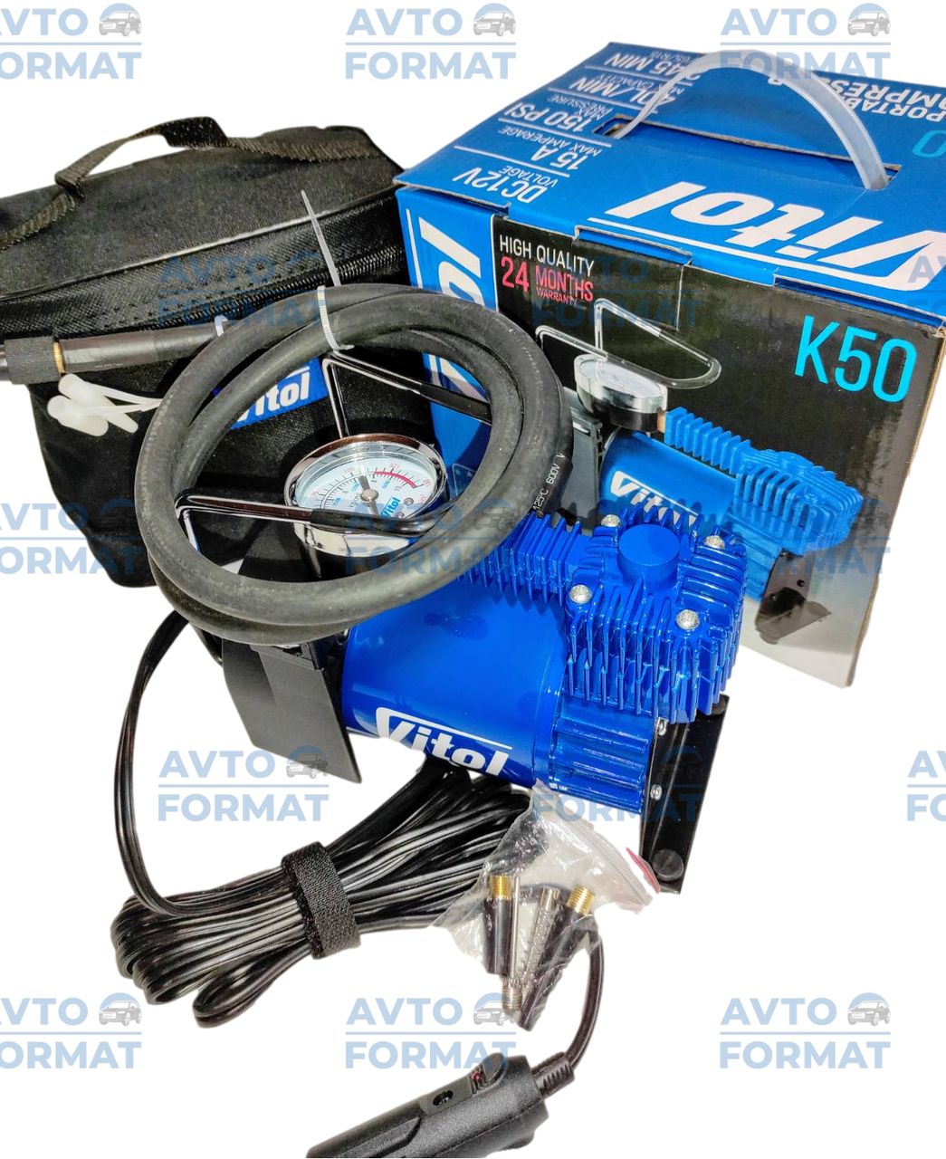 

Автомобильный компрессор Vitol насос для накачивания колес