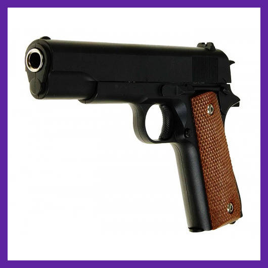 

Детский пистолет на пульках COLT M1911 CLASSIC GALAXY G13 металл-пластик черный Игрушка Galaxy