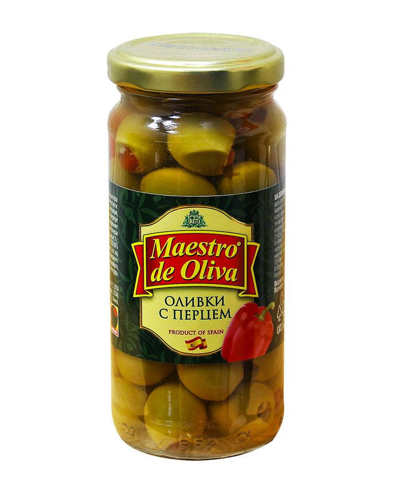 

Оливки с перцем Maestro de Oliva, 235 г (стеклянная банка)