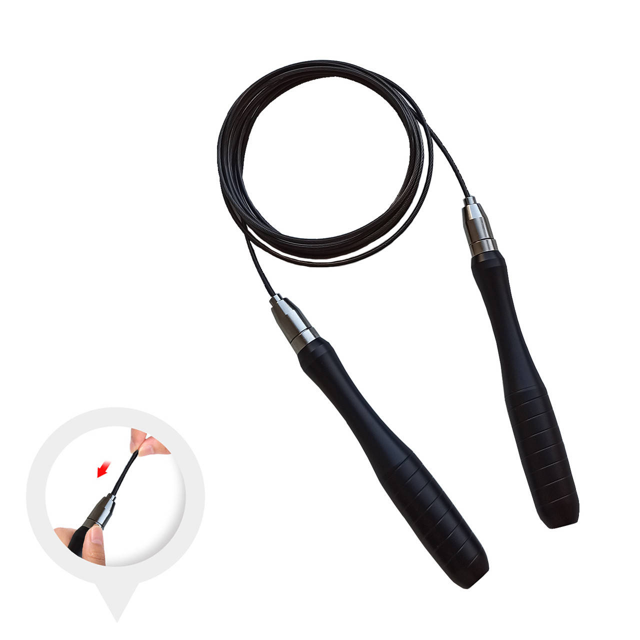 

Скоростная скакалка HeartBeat Black с системой Self-Locking