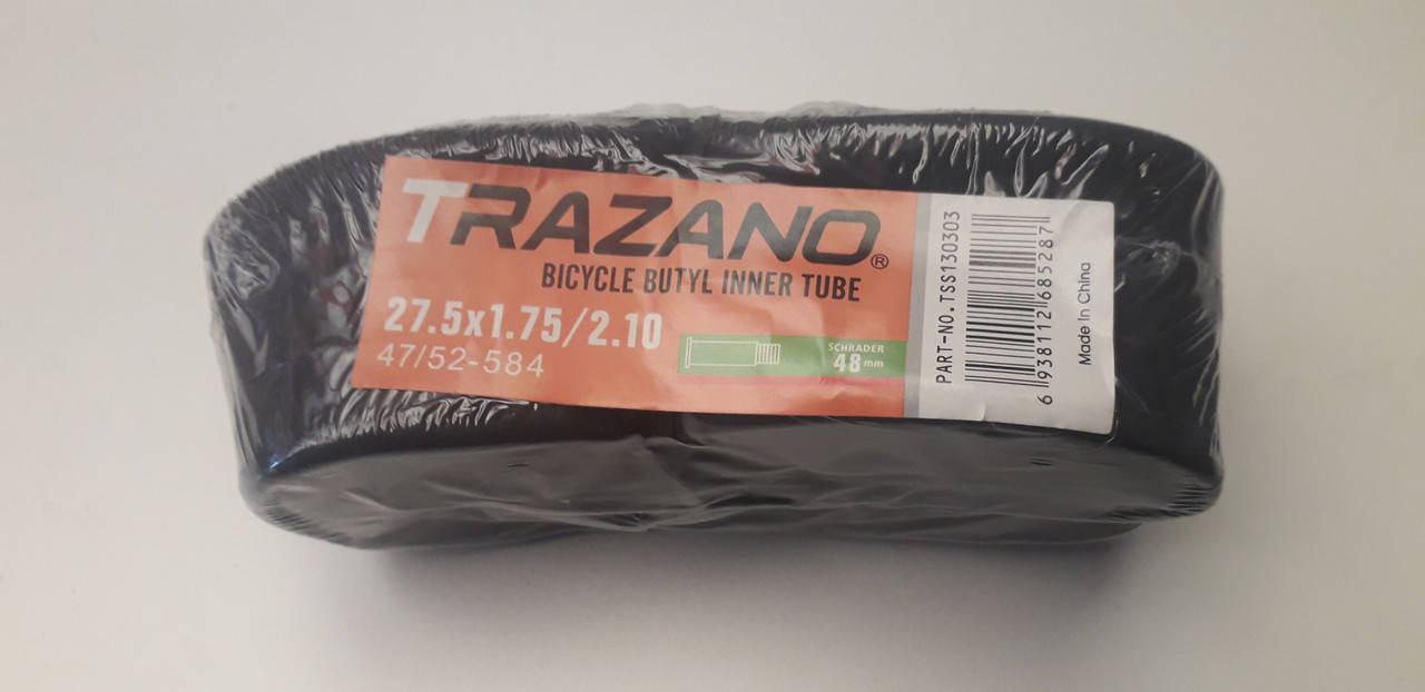 

Велосипедная камера 27.5X1.75/2.10 TRAZANO длинный сосок
