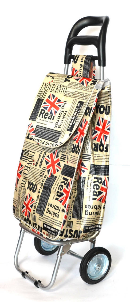 

Хозяйственная сумка тележка Xiamen с железными колесами Shoping Great Britain (0034)