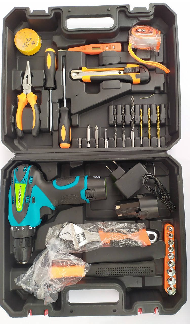 

Шуруповерт аккумуляторный VORSKLA ПМЗ 12/2 S-LI Набор