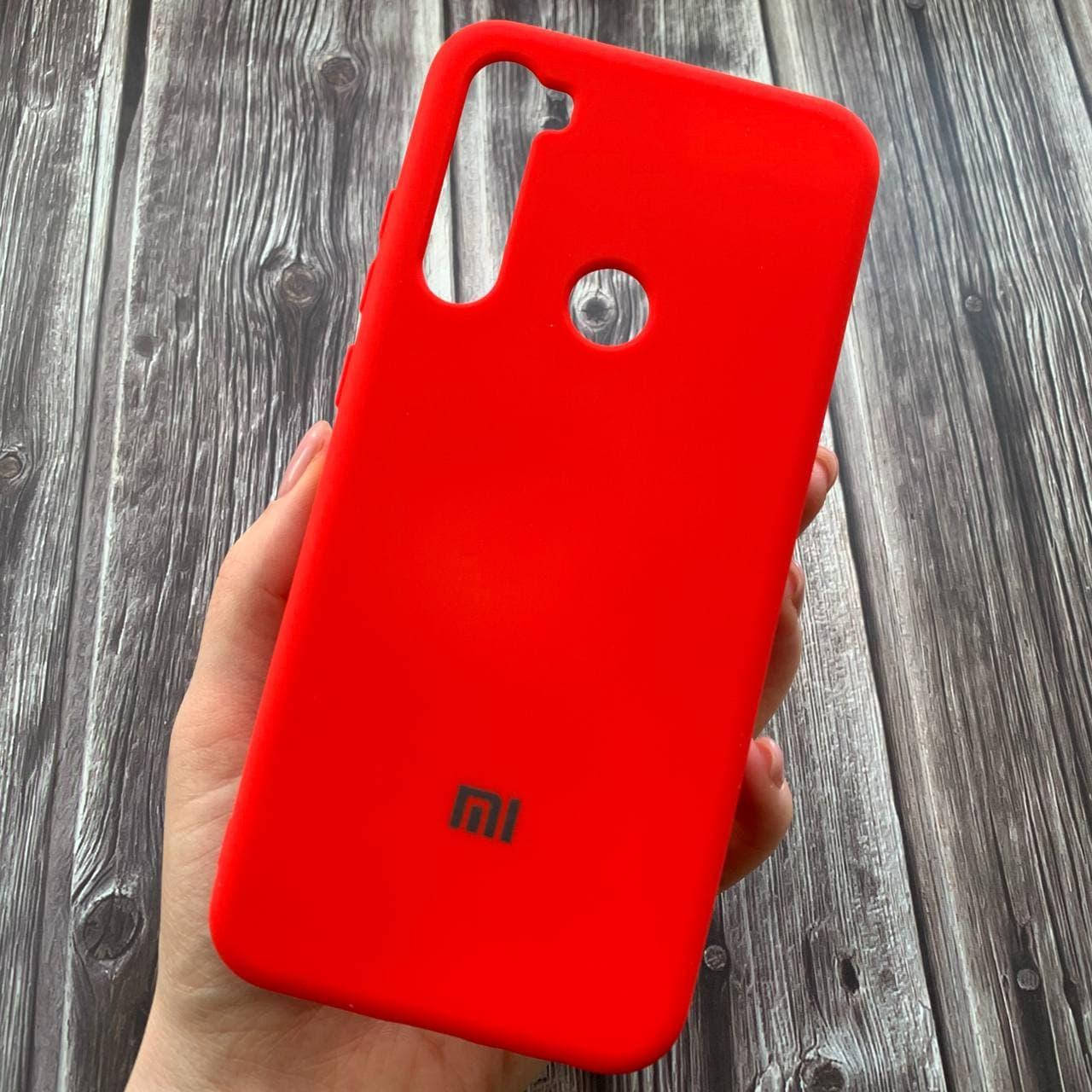 

Чехол для Xiaomi Redmi Note 8T с микрофиброй бархатный внутри накладка чехол на сяоми нот 8т красный CFA