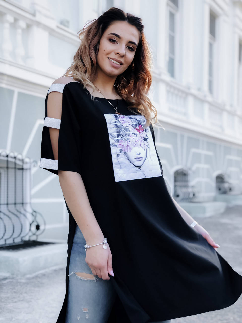 

Длинная женская туника Фантазия 04047