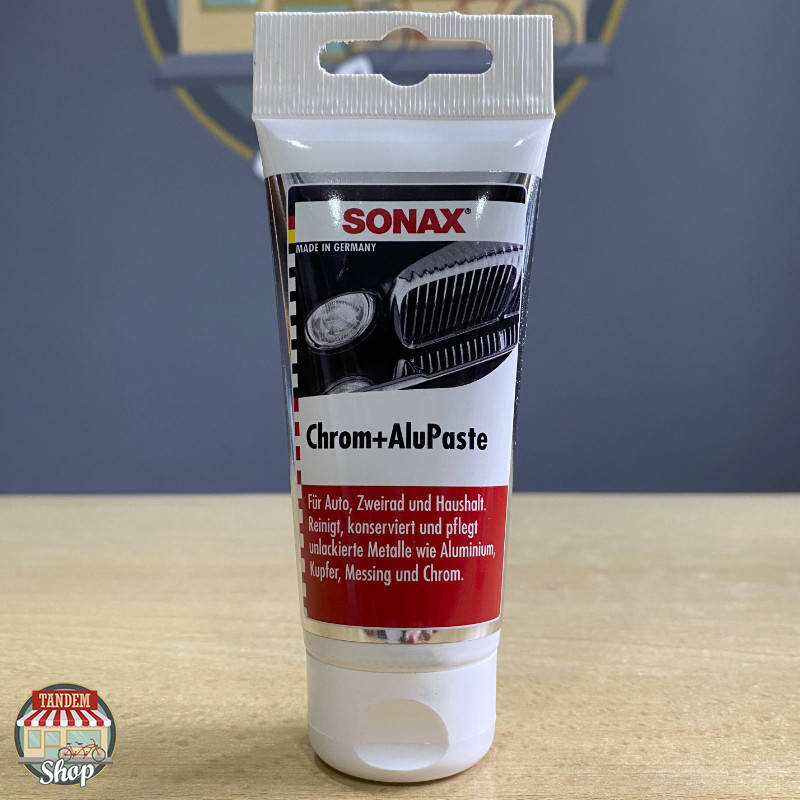 

Полироль для хрома, алюминия, латуни SONAX Chrom- & Alupaste, 75 мл
