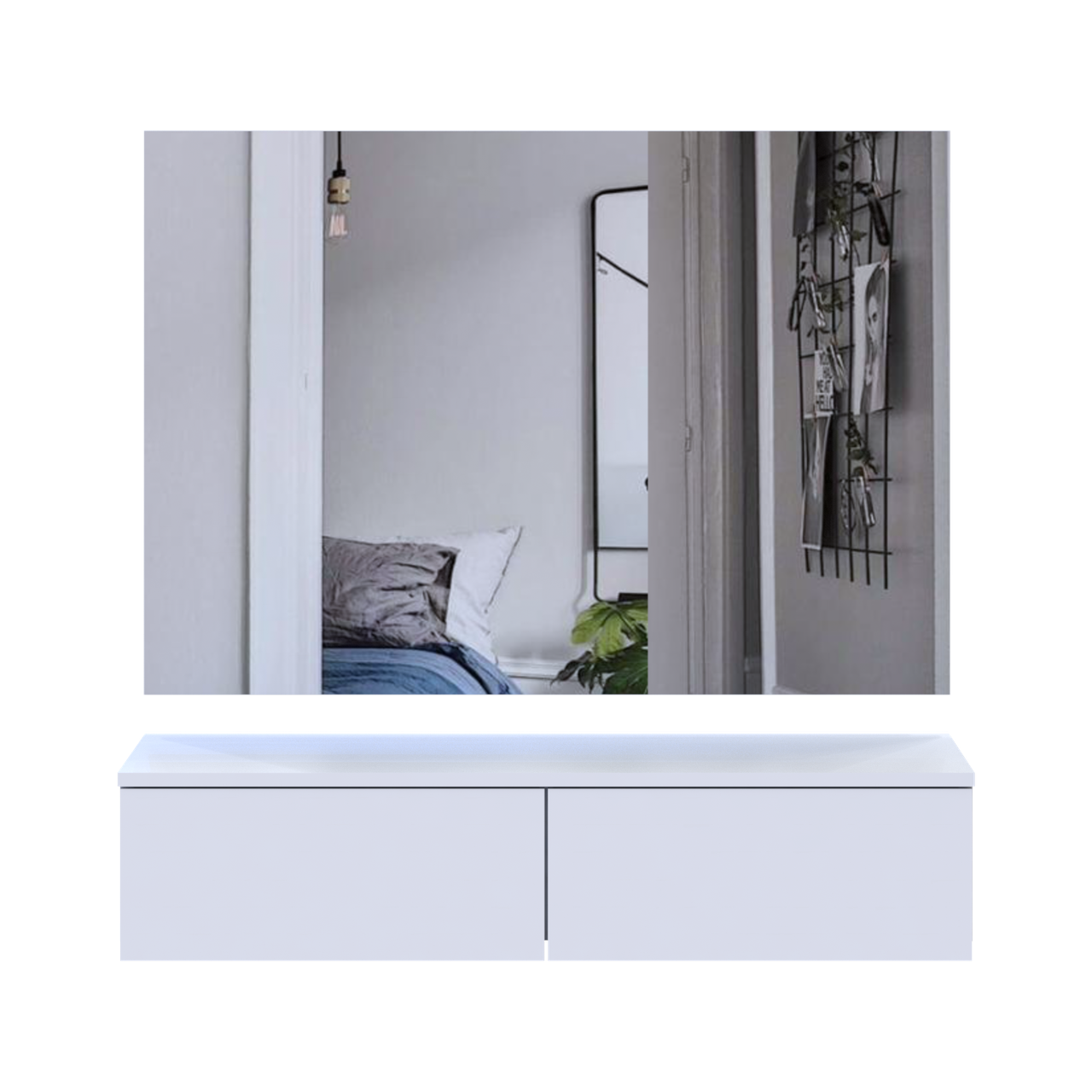Комплект меблів Doros Левія + дзеркало Білий 100х32х100 (42005235) 5