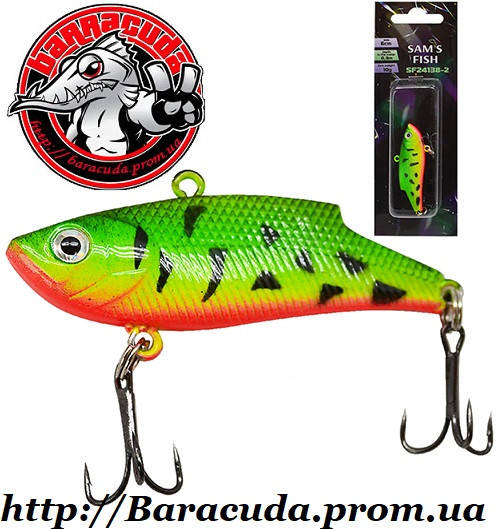 

Воблер Раттлин Sams Fish тонущий SF24138-2 60 мм, Зелёный