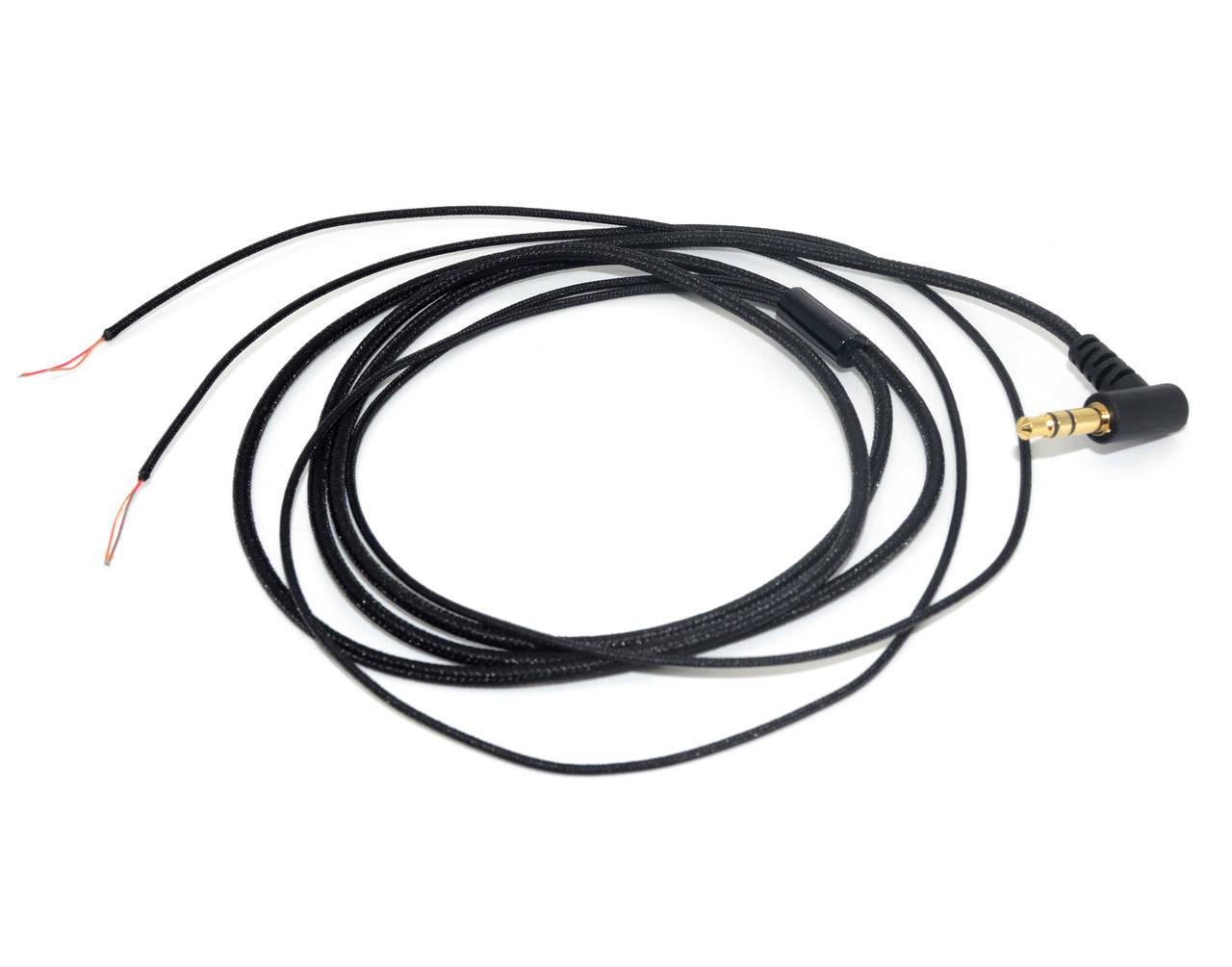 

Провод для наушников в нейлоновой оплетке L-коннектор для Koss Porta Pro Sony AKG JVC Sennheiser Grado, Черный