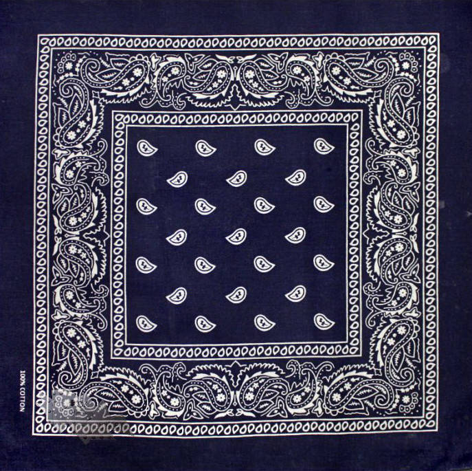 

Бандана универсальная летняя с принтом на голову унисекс классическая темно-синяя, Синий