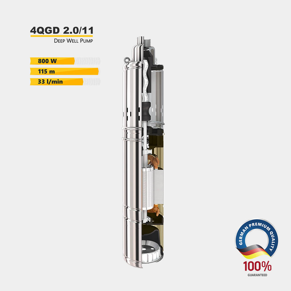

Насос скважинный шнековый TEKK HAUS 4QGD 2.0/11 800W (Германия)