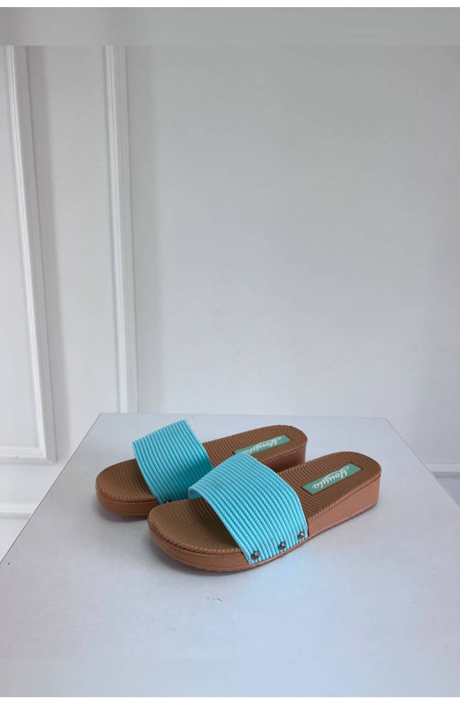 

Шлепанцы женские резиновые летние Бирюзовый