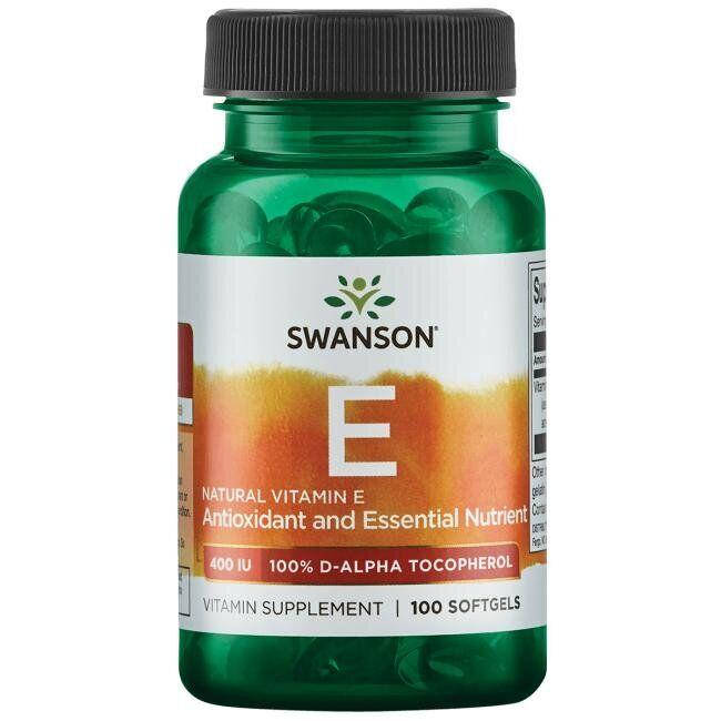 

Витамин Е - Натуральный, Vitamin E - Natural, Swanson, 400 МЕ, 100 капсул