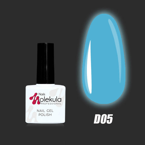 

Гель-лак для ногтей Molekula Disco New Formula №D05 Насыщенный голубой неоновый 11 мл (16675Gu)
