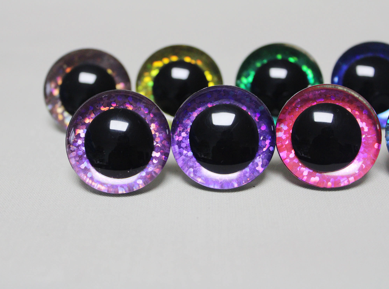 

Очі для іграшок глітерні 14 мм колір в асортименті