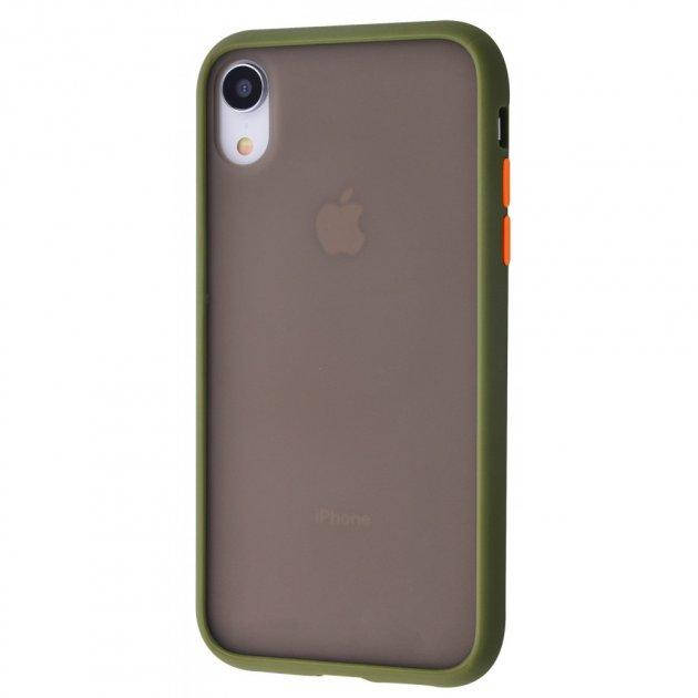 

Противоударный матовый чехол для iPhone XR Хаки
