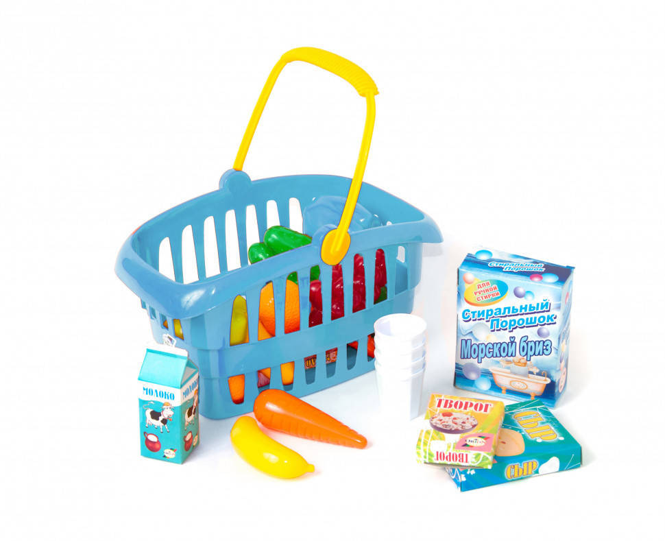 

Игровой набор "Супермаркет" корзинка с продуктами 362B2, 3 цвета (Синий)