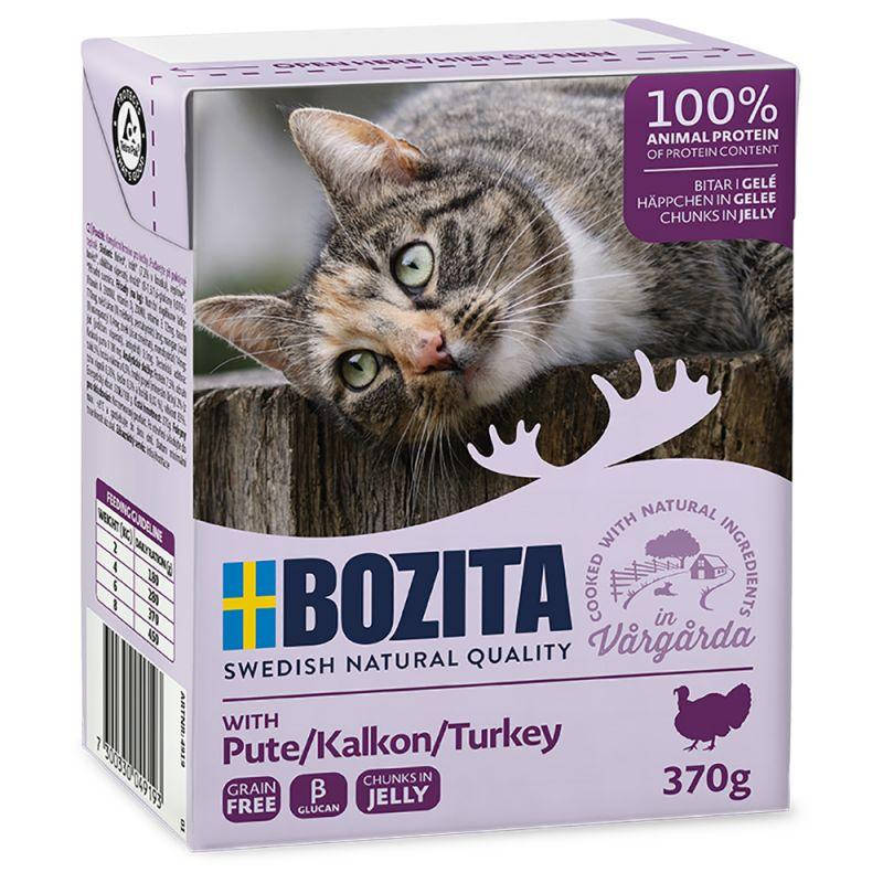 

Bozita (Бозита) корм для котов кусочки в желе с индейкой (370г)