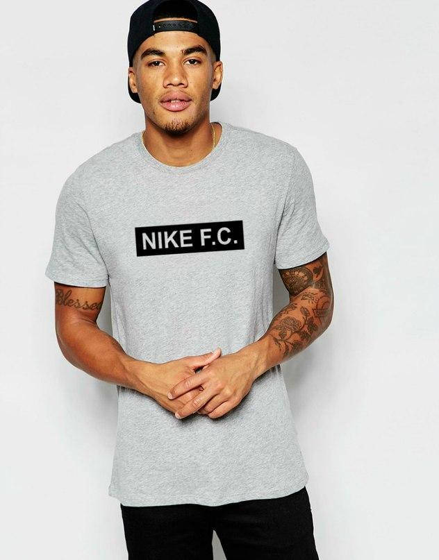 

Мужская футболка Найк, брендовая футболка Nike спортивная, качественный хлопок. S серая