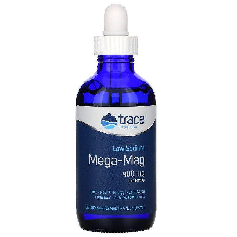 

Trace Minerals Research Low Sodium Mega-Mag 400 mg 118 ml