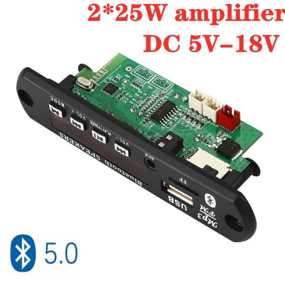 

ОРИГИНАЛ! 2*25W 50W усилитель мп3 плеер декодер 6V-18V Bluetooth 5,0 Приемник MP3 WAV APE FLAC USB 50Вт