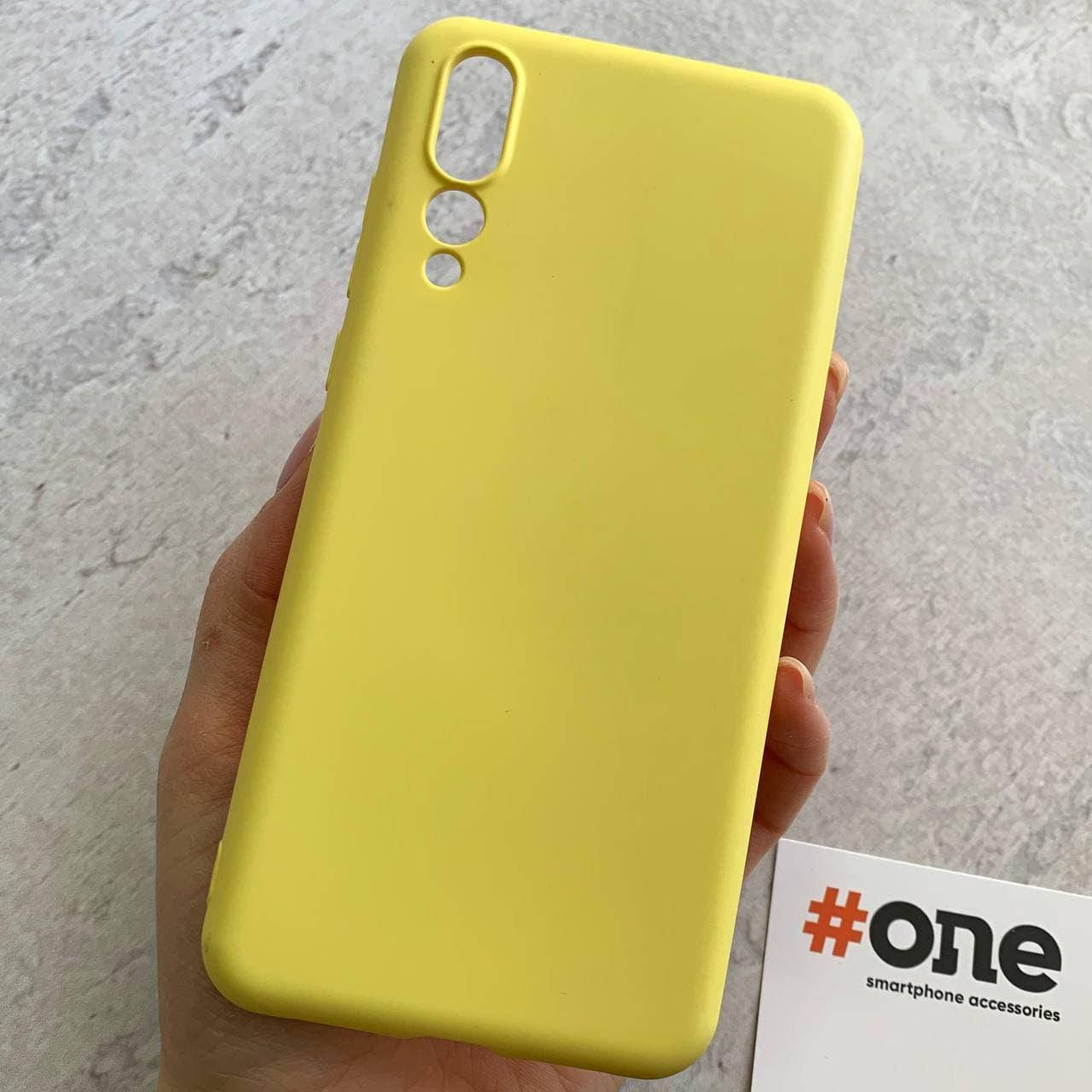 

Чехол для Huawei P20 Pro с микрофиброй накладка мягкий чехол на телефон хуавей п20 про желтый CFH