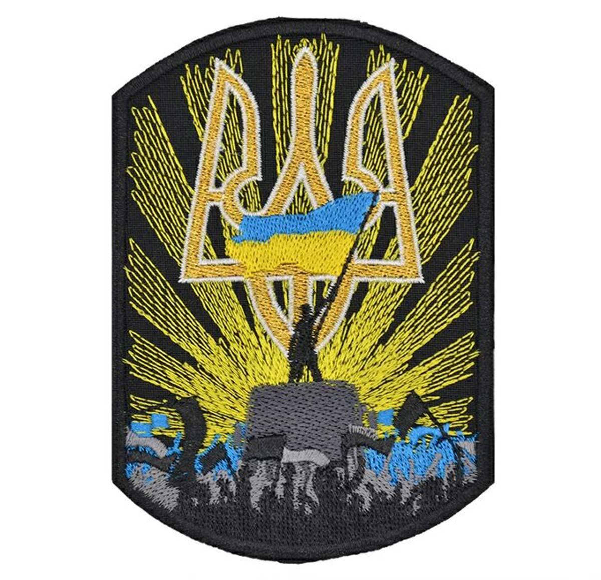 

Нашивка на липучці Україна понад усе 8 * 11 см