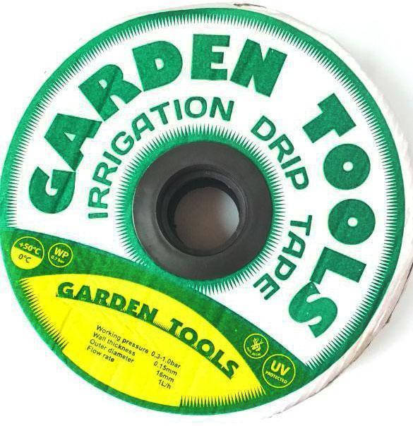 

Капельная лента "Garden Tools" 7mil, расстояние капельниц 15 см, 300 м,