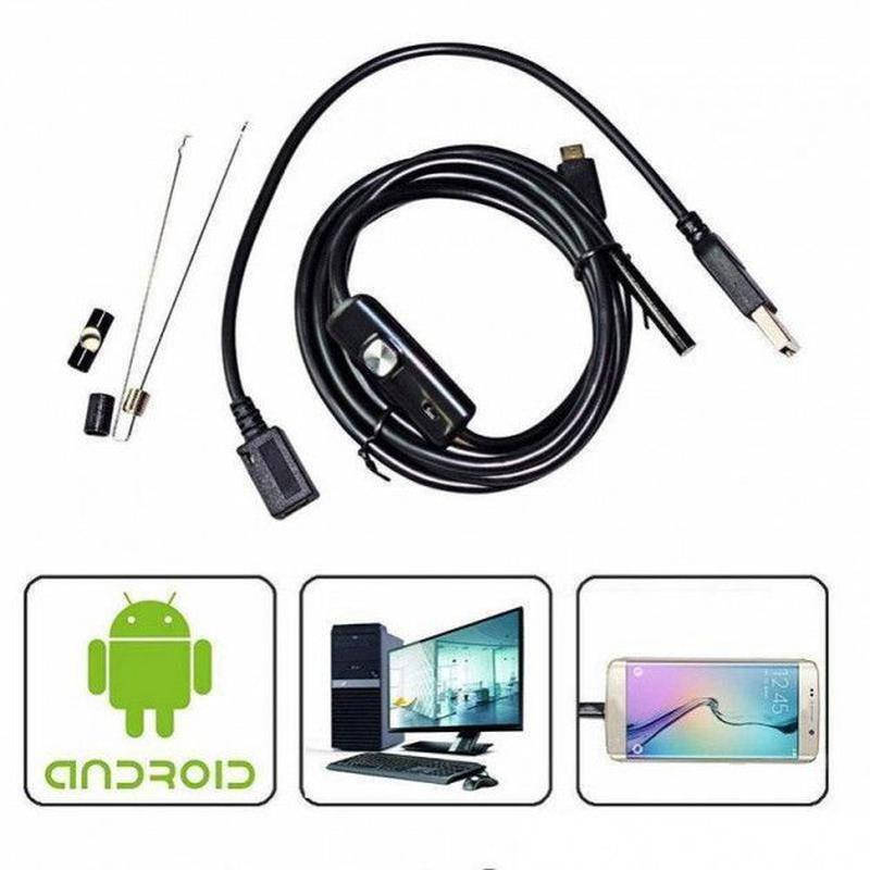 

Бороскоп эндоскоп USB Micro usb с камерой 1 метр 5,5 мм для телефона и ПК