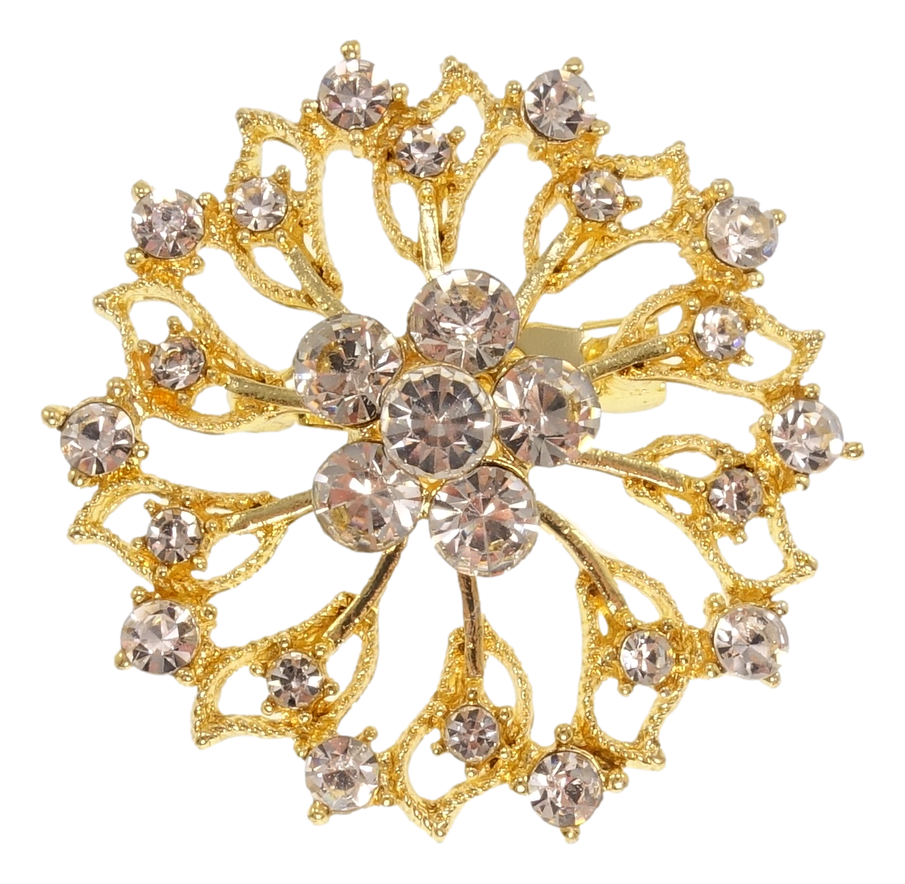 

Брошь "Цветок со стразами"