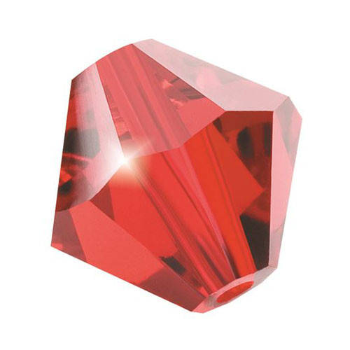 

Хрустальные биконусы Preciosa (Чехия) 4 мм Light Siam, Красный