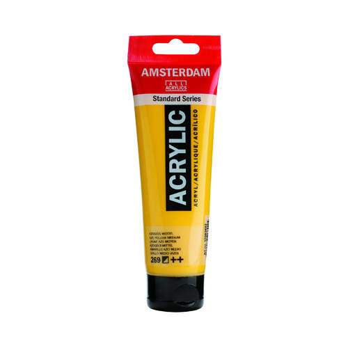 

Краска акриловая AMSTERDAM, (269) AZO Желтый средний, 120 мл, Royal Talens