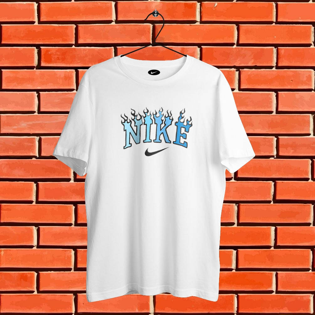 

Белая футболка Nike Flame Logo оригинальная бирка белые футболки Найк унисекс
