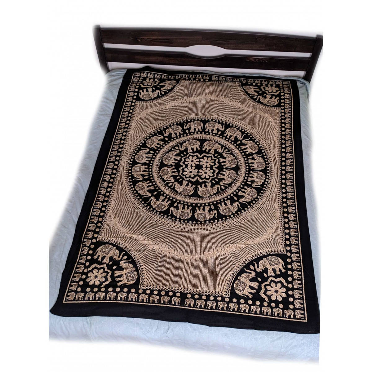 

Покрывало на кровать хлопковое Слоны