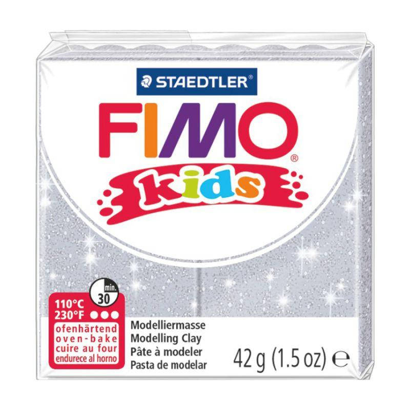 

Полимерная глина Fimo Kids серебряная с блестками 42 грамма Staedtler, 8030812