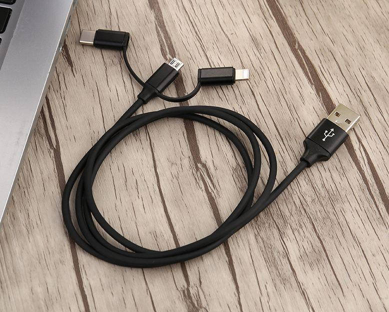 

Кабель для телефона 3в1 2А USB на MicroUSB(Android)/TYPE-C /8PIN айфон