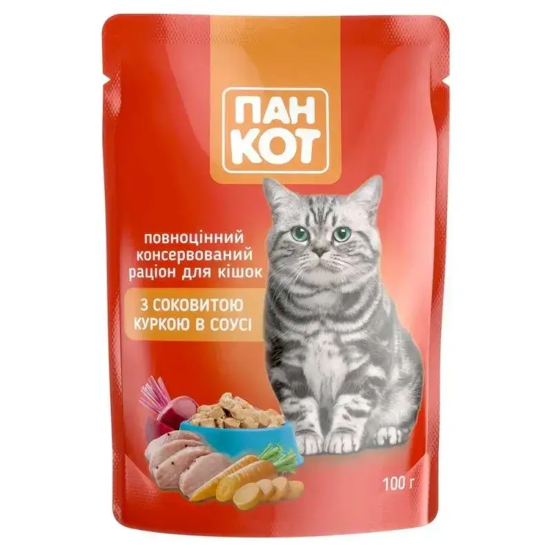 

Пан Кіт вологий корм з куркою в соусі 100 гр *24 штук БЛОК