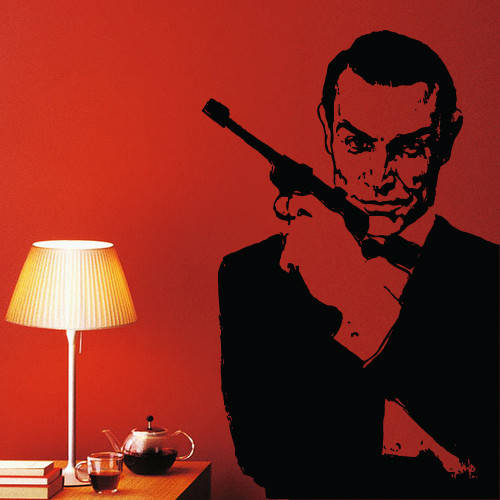 

Виниловая интерьерная наклейка на обои Джеймс Бонд (самоклейка винил оракал) матовая 500х800 мм, Разные цвета