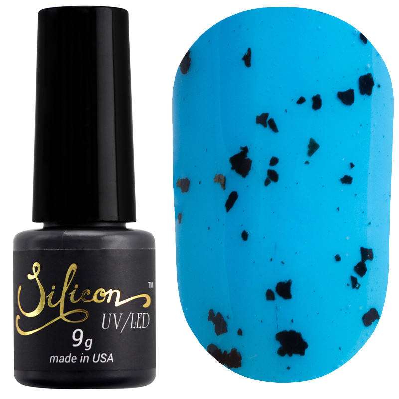 

Silicon Top Coat Egg - топ, верхнее покрытие для гель-лака (с черными хлопьями), 9 мл