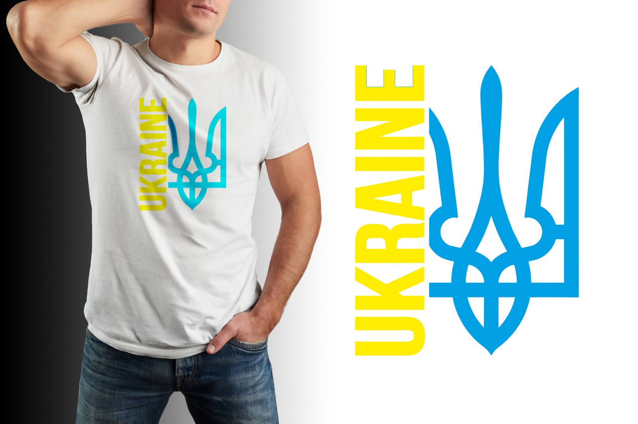 

Мужская футболка патриотическая с Гербом белая Чоловіча футболка патріотична з Гербом біла