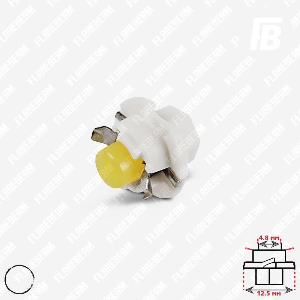 

Лампа LED цоколь B8.4d (BX8,4d, BAX8,4d), с линзой, 12 В, DIP 5 мм*01 (белый)